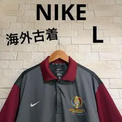 海外古着　NIKE ナイキ　半袖ポロシャツ　コパアメリカ　サイズL