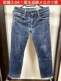 日本製 リーバイス502 W30 デニム ジーンズ 牛革パッチ 濃紺のサムネイル