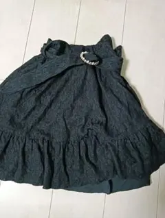 evelyn フリル付き 黒 スカート エブリン