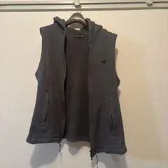 Emporio Armani フード付きベスト ダークグレー