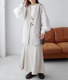 【DISCOAT】 テックリネン　ノーカラージレ　タグあり