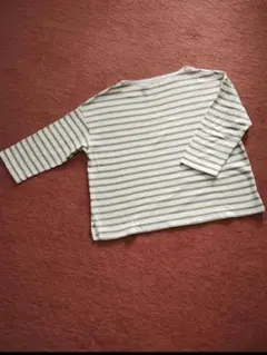 ✿無印良品✿　太番手ボートネック 七分袖 Tシャツ　M〜L サイズ