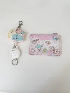 リール付き パスケース ICカード 定期入れ ディズニー　定期券　すみっコぐらし