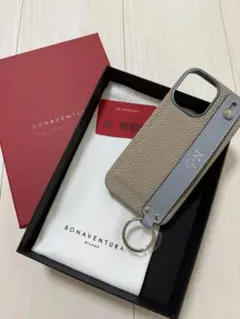 【新品未使用】BONAVENTURA レザーハンドル付きiPhone16ケース