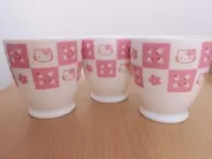 ハローキティ 陶器湯呑み 3個セット