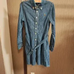 美品　Ralph Lauren デニムシャツワンピース　130cm