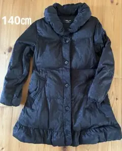 COMME CA ISM 黒ダウンコート 140A