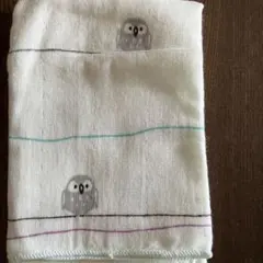 小鳥デザイン ガーゼタオル 約30cm x 30cm