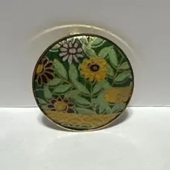 ブローチ　和紙　和柄　帯留　レトロ