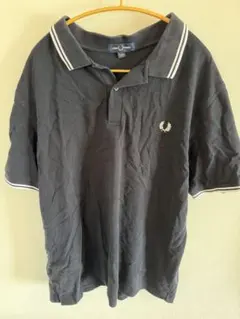 【希少XXL】フレッドペリー ポロシャツ ネイビー ティップライン 鹿の子 刺繍