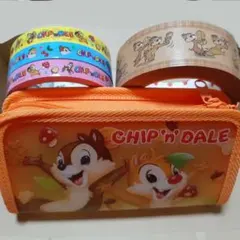 チップ＆デール テープ 筆箱 小物入れ 5個セット