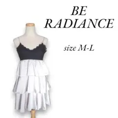 キャミソールドレス 三段ティアードM-L 【ビーラディエンス】黒4772