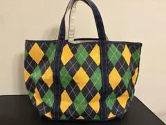 L.L.Bean アーガイル柄 トートバッグ　ラージサイズ