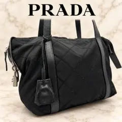 プラダ PRADA キルティング ナイロン トートバッグ 黒 カデナ