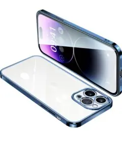 【お得価格】IPhone14 Pro ケース クリア シンプル スマホケース 青