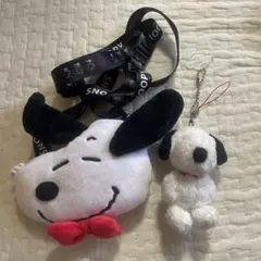 ユニバ スヌーピー パスケース フェイスポーチandスヌーピーチャ－ム