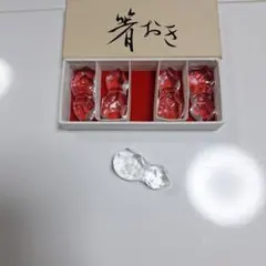 透明のガラス製箸置き5個セット