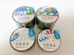 SODA  透明マスキングテープ　４本セット
