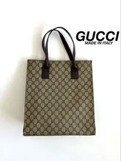GUCCI GG PVC LEATHER TOTE HAND BAG