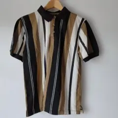 Faded Glory ストライプ ポロシャツ 半袖のサムネイル