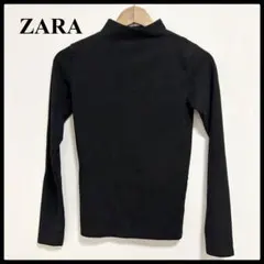 美品✨ザラ 長袖カットソー 黒 ブラック シンプル レディース トップス 無地
