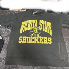 希少　90s USA製 カレッジスウェット ウィチタ州立大学 黒 L ドジャー