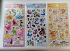 ディズニープリンセス＆ふしぎの国のアリス＆くまのプーサン　立体シール