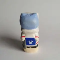 【肉球セール】木彫り「宇宙飛行士猫」　猫雑貨