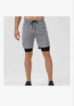 ❤️新品未使用❤️グレー ハーフパンツ 通気性 スポーツ用 XXL