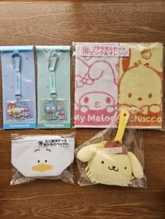 サンリオ キャラクターズ 当たりくじ　チャーム　ハンディモップ　プチタオルセット
