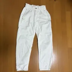 ZARA ホワイトデニム EUR34 XS相当 白パンツ