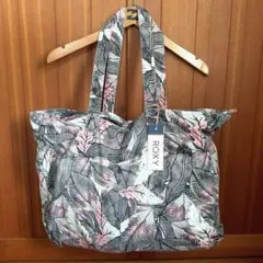 ROXYロキシー タグ付新品 訳あり トートバッグ大 ビーチバッグ ボタニカルのサムネイル