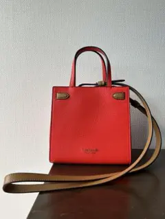 kate spade 赤 レザー ショルダーバッグ