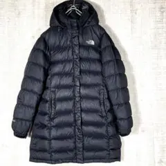 希少XXL✨ノースフェイス 700フィル ロングダウンコート 刺繍ロゴ黒 超軽量