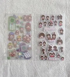 あ*こ様 おすそ分けシール　モンチッチ　ぷくっとシール　平成はっぴーフォンシール