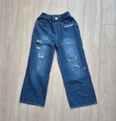女児　S.JENNI 　ダメージデニム風パンツ