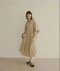 オルン OLUN ドレープロングティアードワンピース きりまる ワンピース