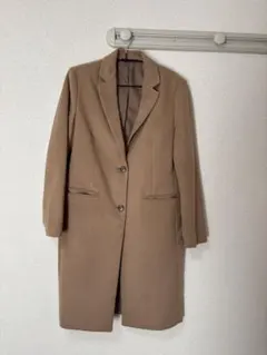 UNIQLO ブラウン チェスターコート レディース　ウール カシミヤ