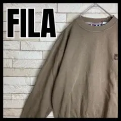 FILA スウェット 人気カラー 刺繍 ワンポイント シンプル 無地 オシャレ