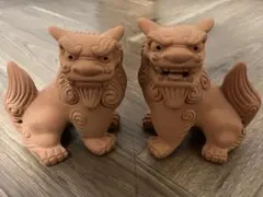沖縄 シーサー 素焼き 置物 ペアのサムネイル