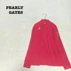 DE0005【パーリーゲイツ】ハーフジップウエア【0】ドロスト ハイネックピンク