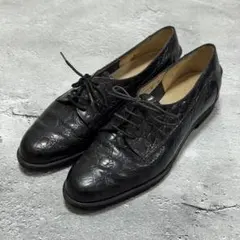 Ferragamo Vintage Croc Embossed Shoes 5B