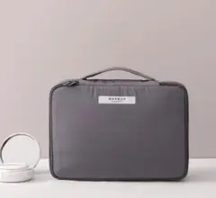 ☆新品　コスメバッグ　メイクポーチ　シンプル　グレー　旅行　大容量