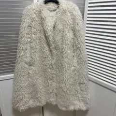 JENNE 完売カラー ファーケープ グレー フリーサイズ 美品 レディース