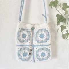 グラニースクエアデザインショルダーバッグ