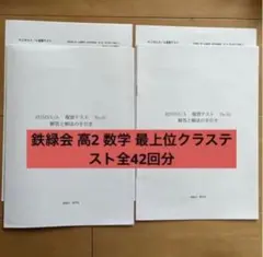 最新版／希少】鉄緑会 高2数学SA 復習テスト冊子 解答と解法の手引き