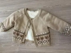 GAP 裏ボア くまさん ニットカーディガンセット