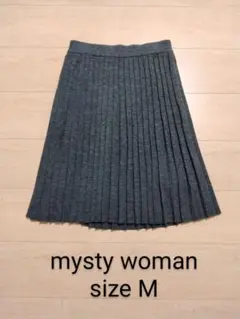 mysty woman　ミスティウーマン　プリーツスカート　ニット　Mサイズ
