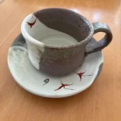 和風 鶴柄 カップ＆ソーサー 陶器