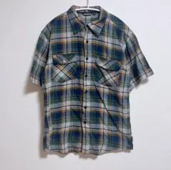 ELEMENT　エレメント　チェック半袖シャツ　M